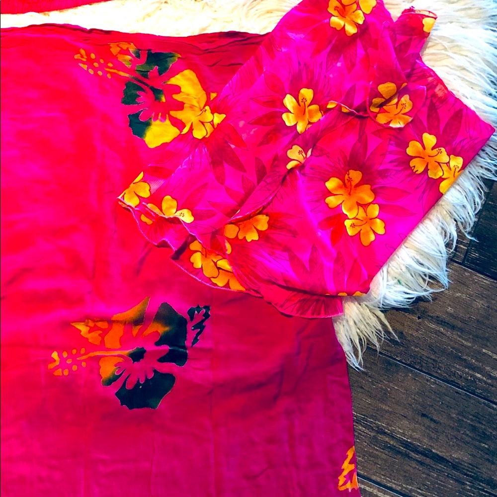 3 Piece Swim Set Bikini Cover-up Skirt Sarong